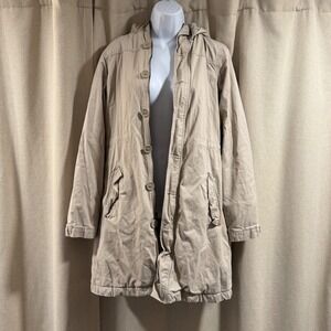 American Eagle Outfitters Khaki Hooded Utility Parka Jacket‎ Size S